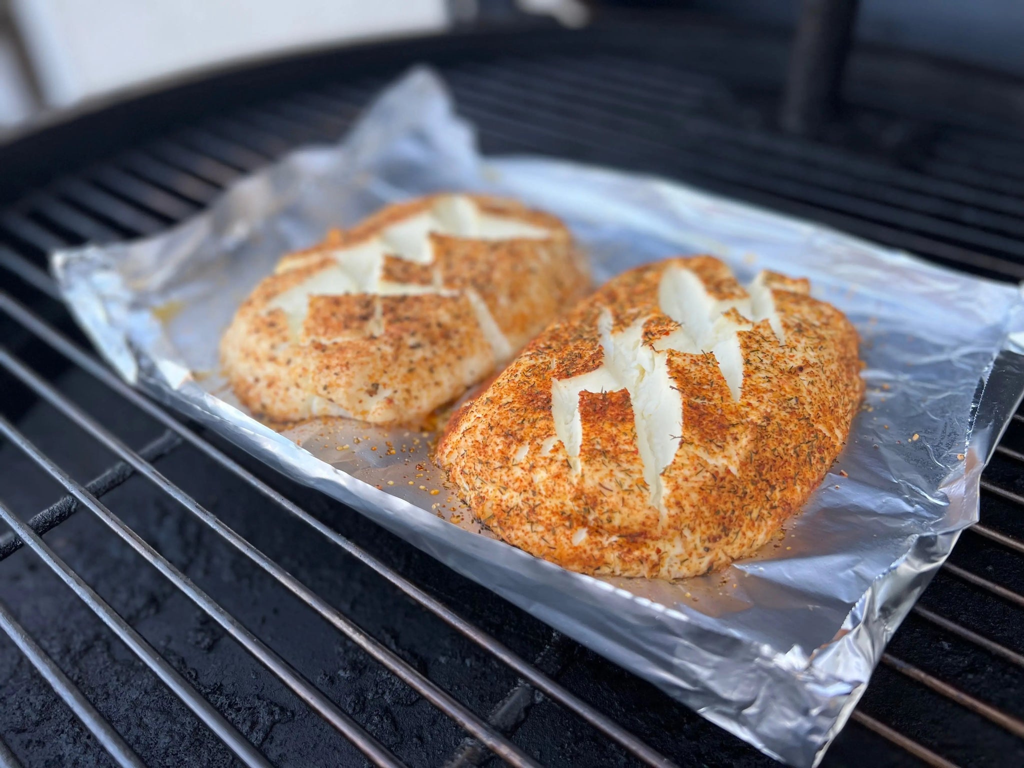 smoked cream cheese appetizer on the Big Green Egg