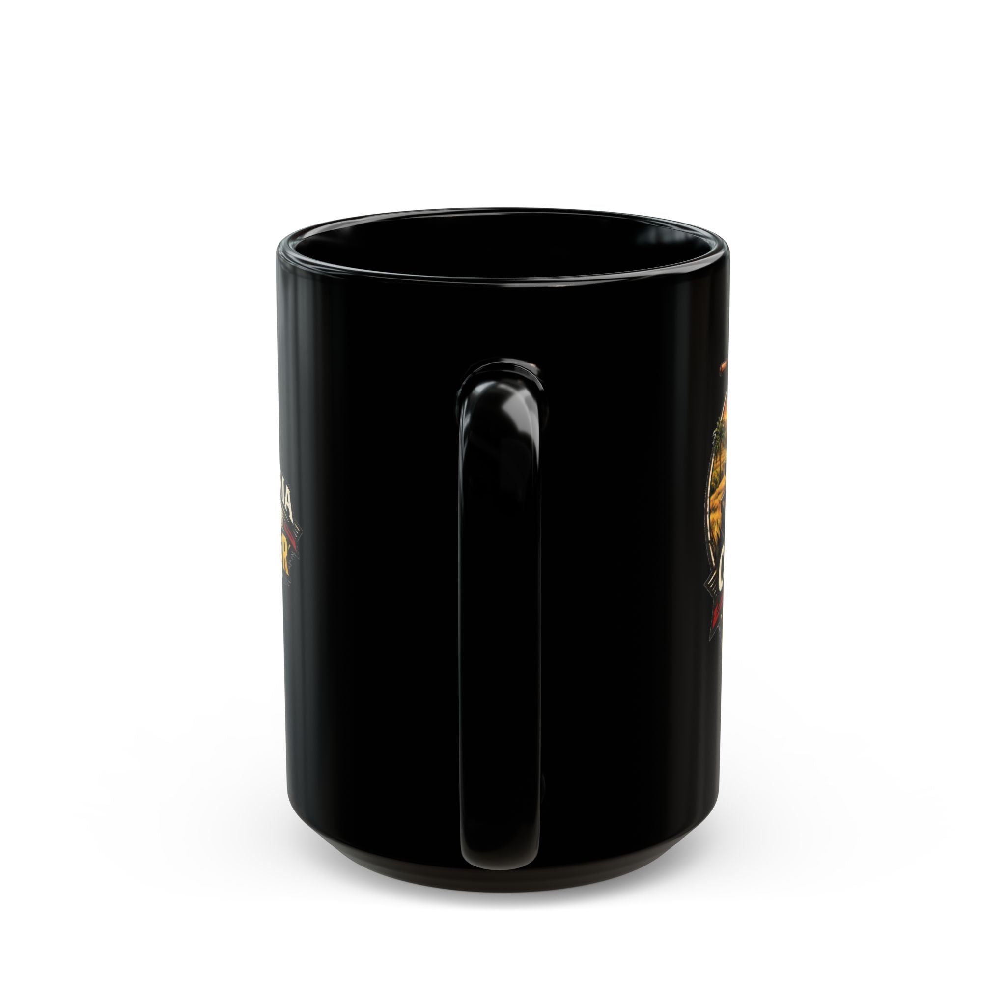 Santa Maria Grilling Black Coffee Mug  (15oz)